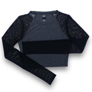 PINK Victoria's Secret Black and Gray Crop Top